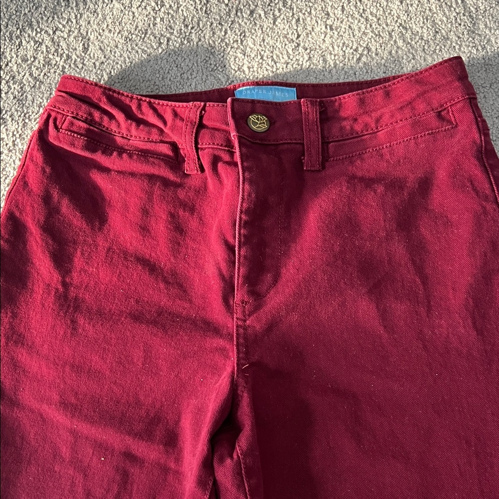Draper James Jeans in Rich Burgundy NWOT